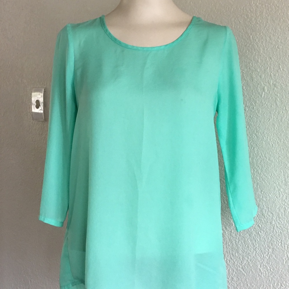 Mint Crepe Top